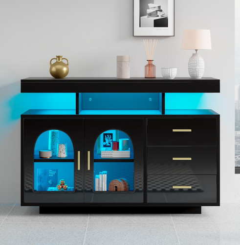 Hochglanz sideboard kommode - sideboard,
