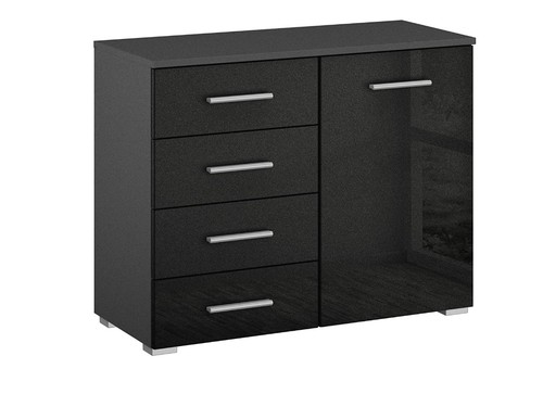 Kommode grau metallic - grau,