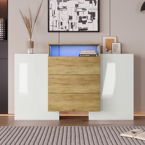 140cm hochglanz sideboard - hochglanz,