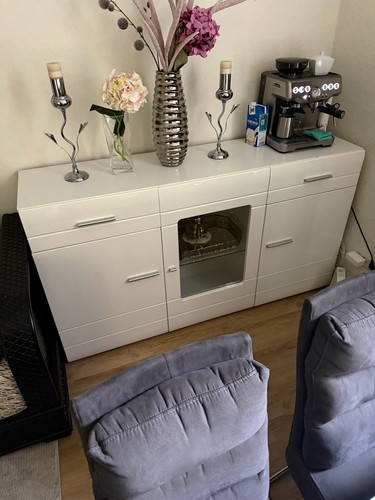 Weißes hochglanz sideboard - weißes,