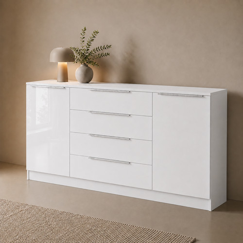 Sideboard 166cm weiß - sideboard,